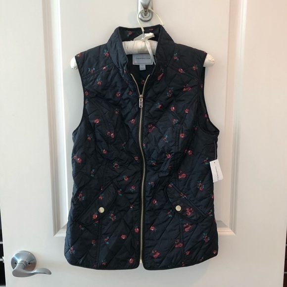 NWT Charter Club Floral Print Quilted Vest Size XS - Picture 4 of 15